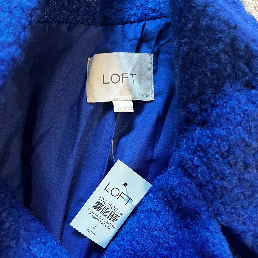 LOFT Royal Blue Teddy Jacket - Picture 3 of 15